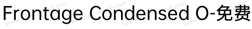 Frontage Condensed O字体转换